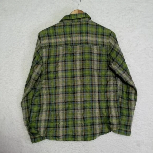 WOOLRICH Snap Button Down Flannel Plaid Shirt Womens Size Medium Soft Wool Blend - Picture 10 of 12
